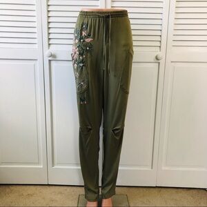2/$50 OSLO Green Elastic Waist Pants Size 6